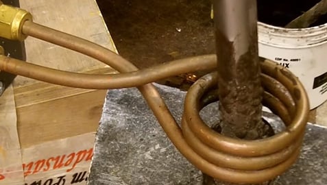 Brazing a steel rod to a steel base