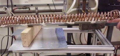 Heat aluminum wire with Ambrell induction heating