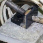 image: Brazing a steel-carbide cutting tool