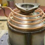 Heat the end of catalytic converter for weld testing