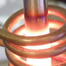 image: Heating stainless steel rod for hot forming