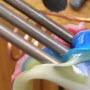 image: Remove plastic coating from steel tubes