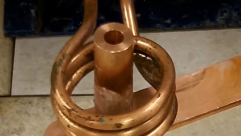 Brazing a copper rod and bracket
