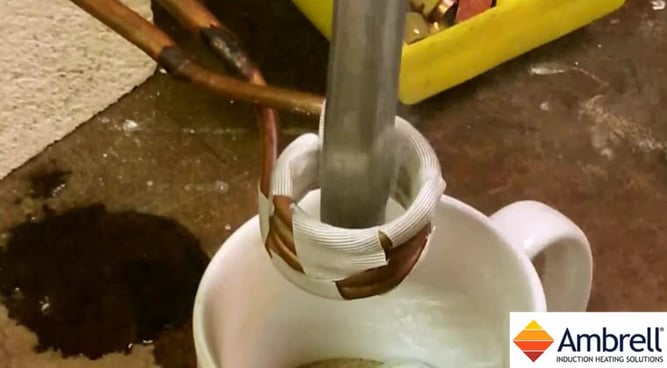 Melting Zinc Off of a Bar with Induction