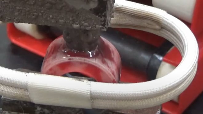 Brazing a Steel Tube with Induction