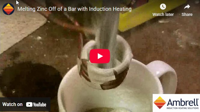melting zinc off a bar