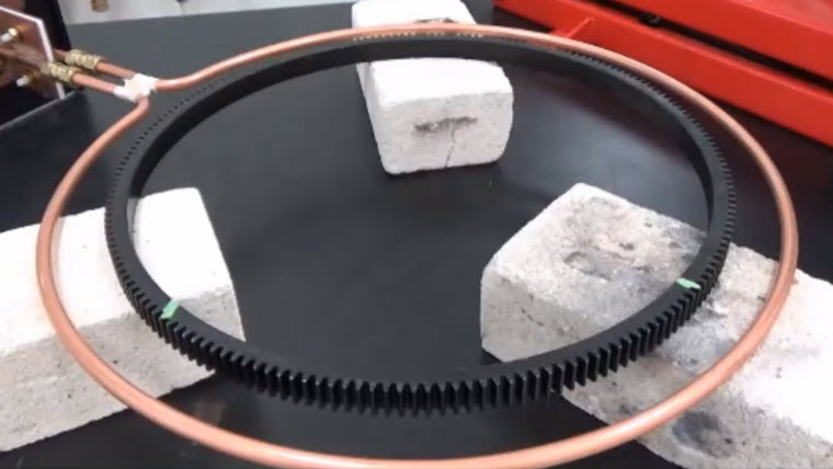 Induction Heating a Gear for a Shrink Fitting Application