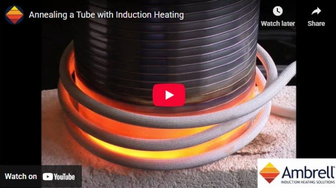 annealing a steel tube with induction heatring