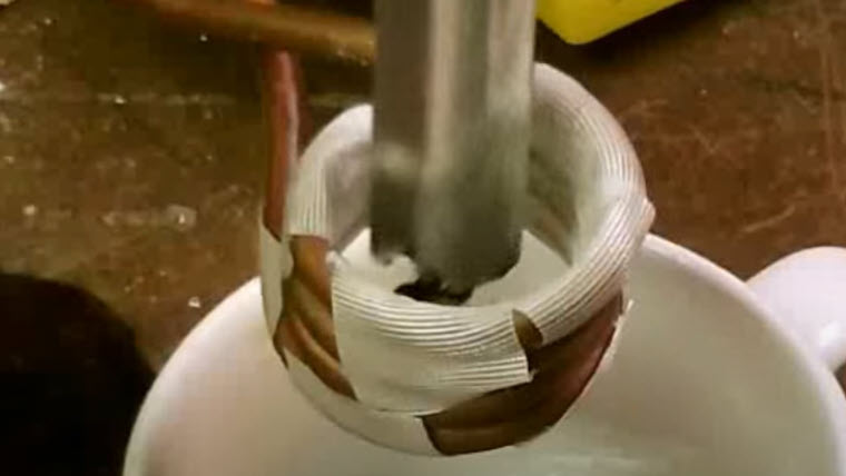 melting zinc off a bar