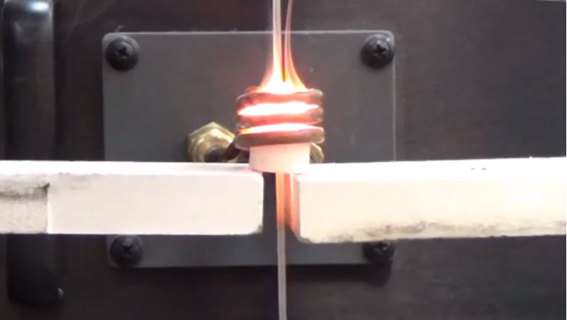 Induction Heating a Steel Susceptor for Glass Cutting