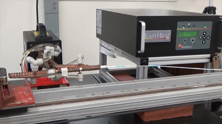 Induction wire heating with an Ambrell EASYHEAT