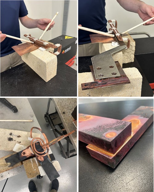 Brazing Copper Buss Plates without Torches