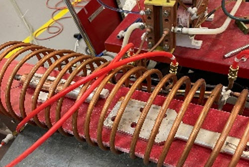Preheating copper electric transmission assemblies