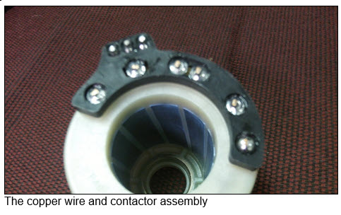 Soldering a copper wire, contactor assembly [motor]