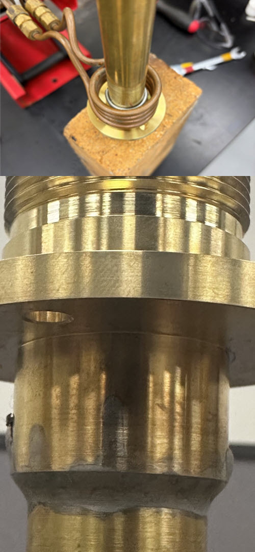 Solder a brass antenna assembly